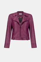 Foiled Faux Suede Fitted Jacket