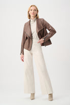 Foiled Knit Fitted Jacket