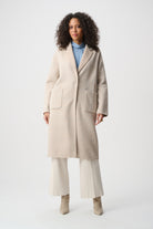 Wool Blend Plaid Reversible Boxy Coat