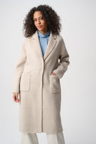 Wool Blend Plaid Reversible Boxy Coat