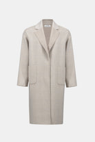 Wool Blend Plaid Reversible Boxy Coat