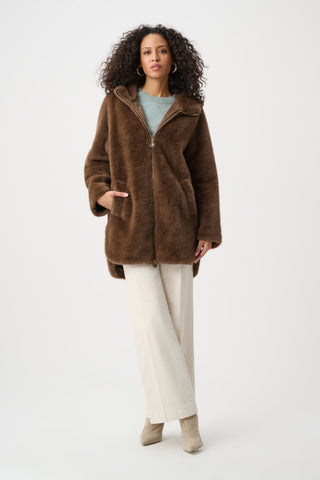 Joseph Ribkoff Faux Fur Hooded Coat-263914