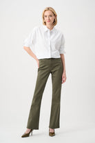 Tencel Boxy Blouse With All-Over Rhinestone Detail