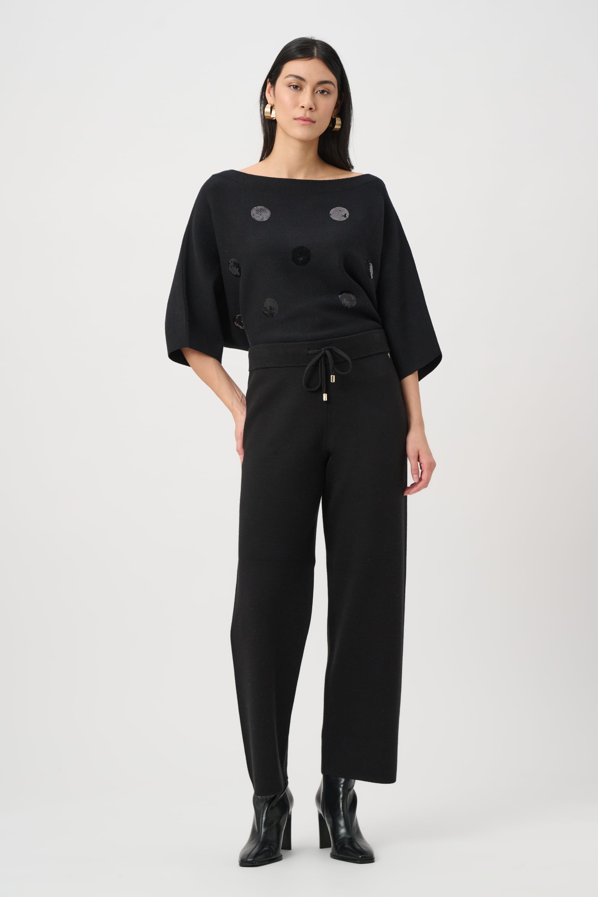Brushed Viscose And Nylon Knit Pull-On Pants