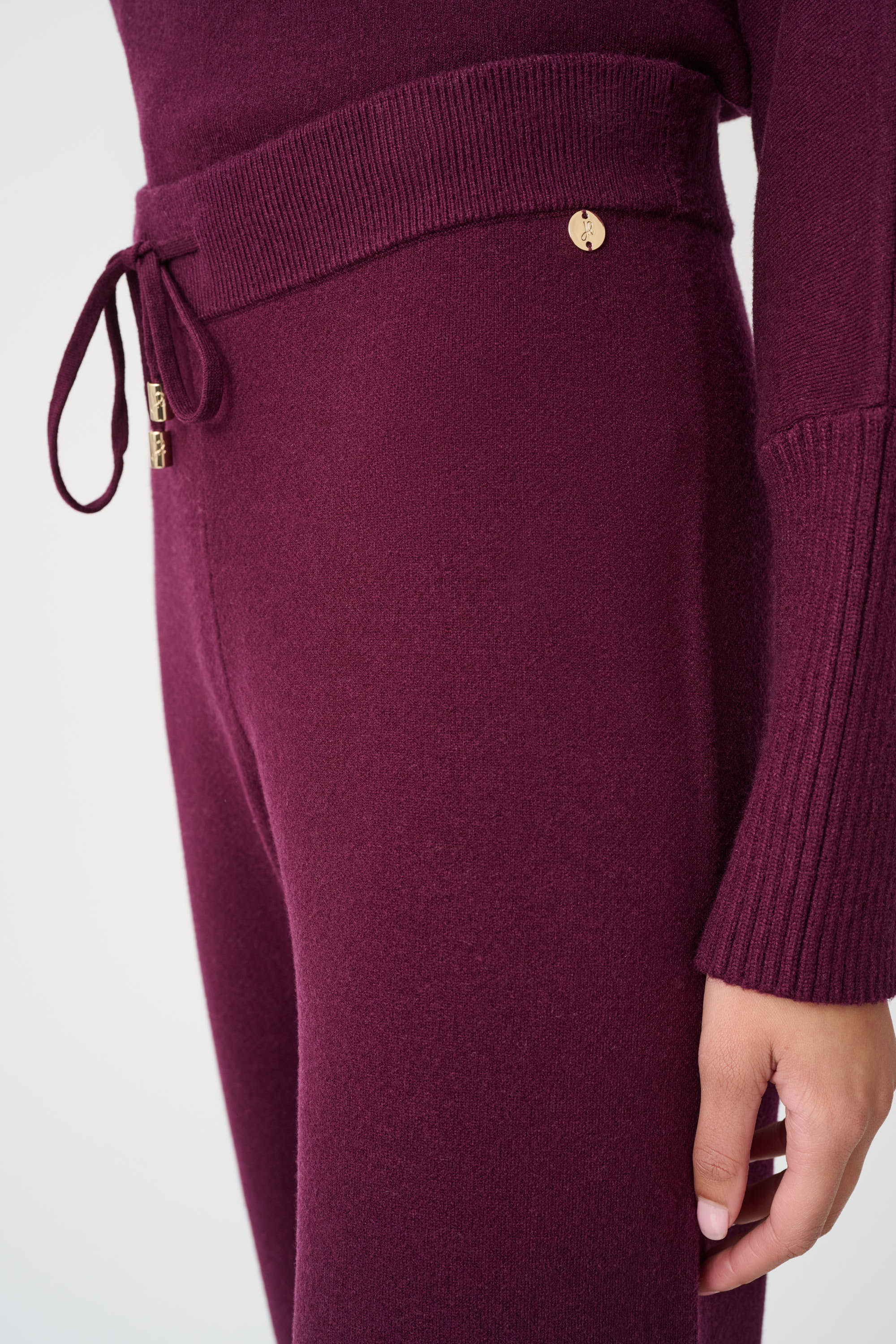 Brushed Viscose And Nylon Knit Pull-On Pants
