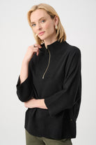 Brushed Viscose And Nylon Funnel-Neck Sweater