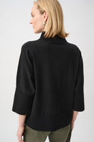 Brushed Viscose And Nylon Funnel-Neck Sweater