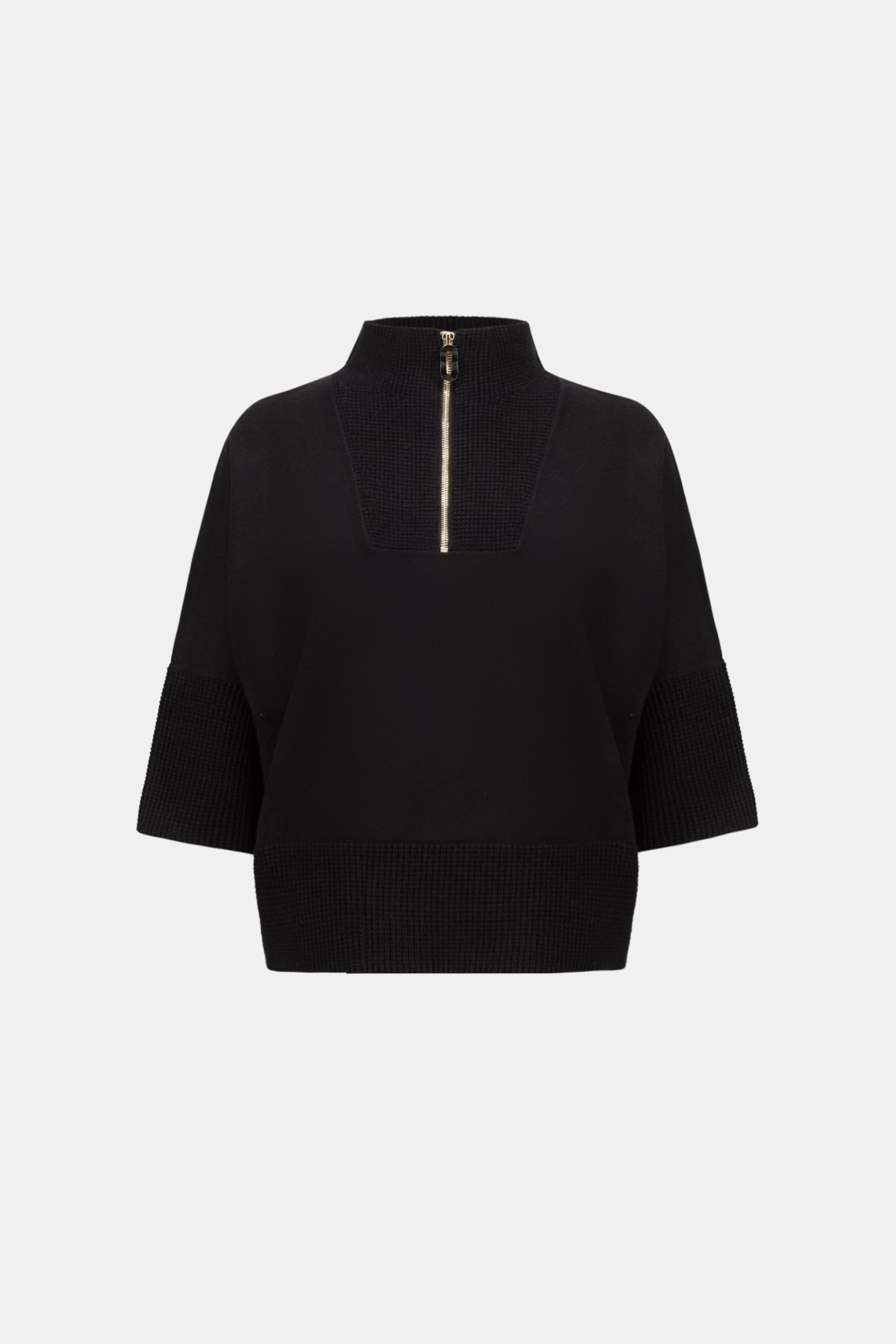 Brushed Viscose And Nylon Funnel-Neck Sweater