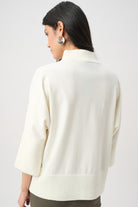 Brushed Viscose And Nylon Funnel-Neck Sweater