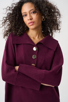 Brushed Viscose And Nylon Shawl-Neck Sweater