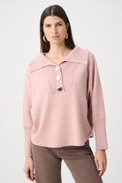 Brushed Viscose And Nylon Shawl-Neck Sweater