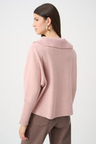 Brushed Viscose And Nylon Shawl-Neck Sweater