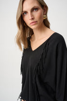 Viscose Knit Fringed Sweater