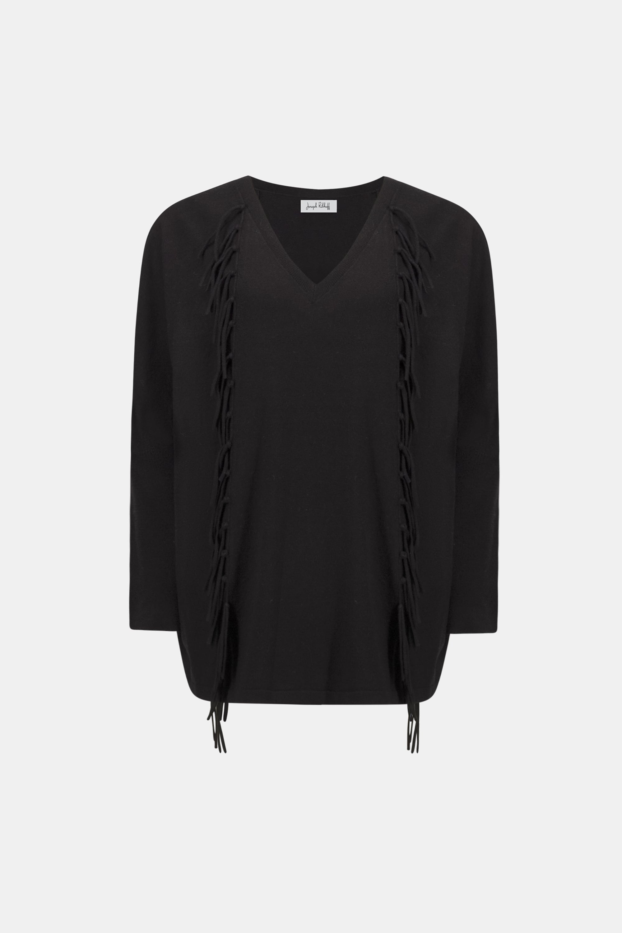 Viscose Knit Fringed Sweater