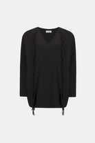 Viscose Knit Fringed Sweater