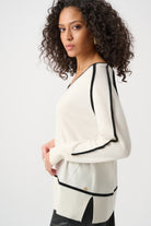 Cashmere And Wool Contrast trim Sweater