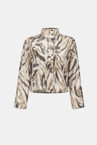 Foiled Faux Suede Animal Print Jacket