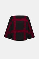 Brushed Viscose And Nylon Plaid Boat-Neck Sweater