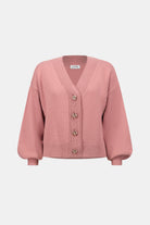 Brushed Knit V-Neck Boxy Cardigan