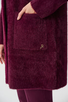 Feather Yarn Mock-Neck Coat