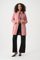 Feather Yarn Mock-Neck Coat