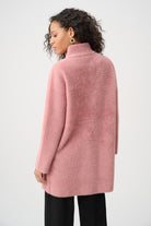 Feather Yarn Mock-Neck Coat