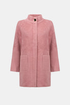 Feather Yarn Mock-Neck Coat