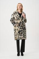 Feather Yarn Leopard Print Coat
