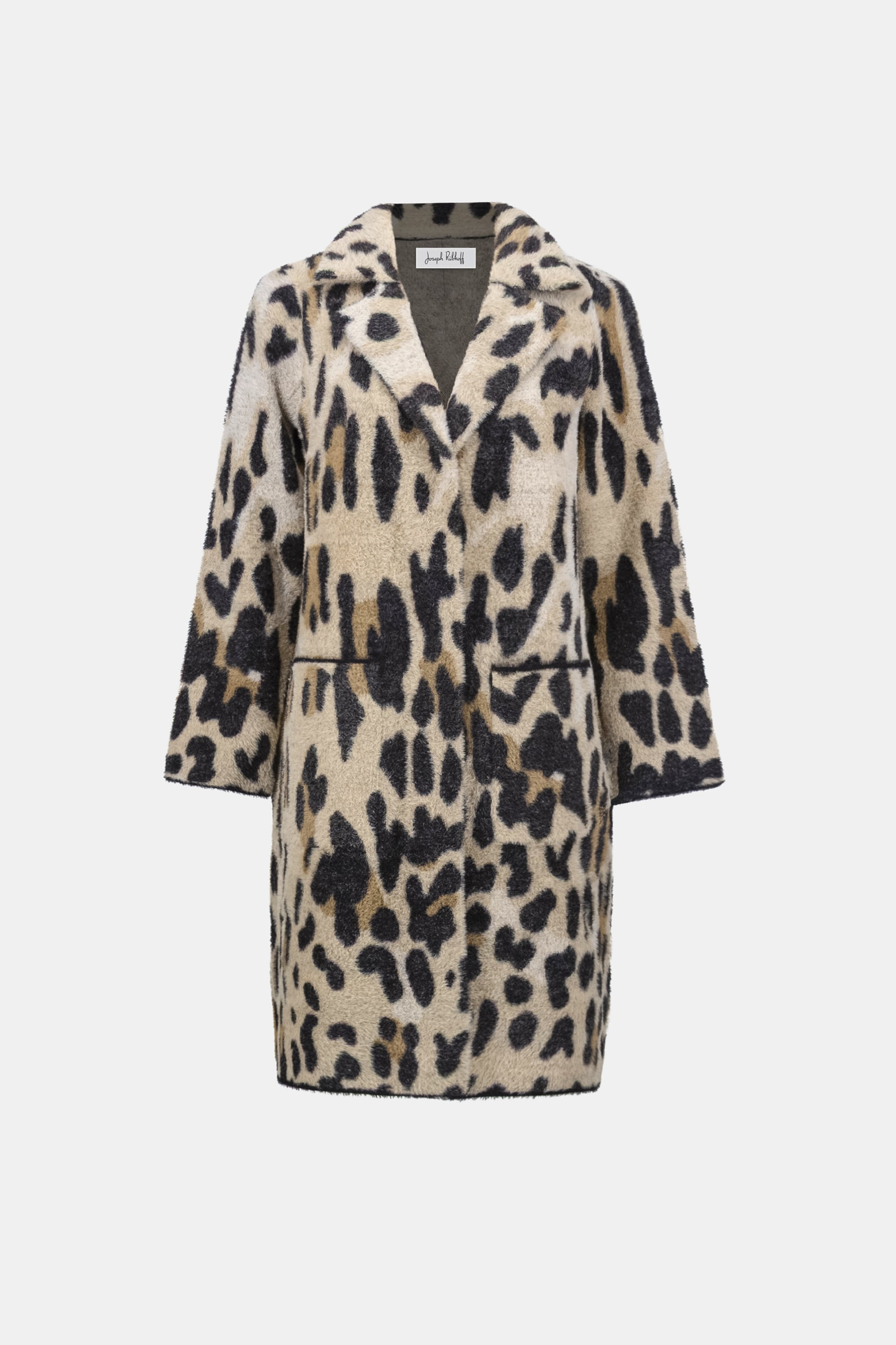 Feather Yarn Leopard Print Coat