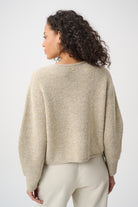 Sweater Knit Sequined Boxy Crewneck Cardigan