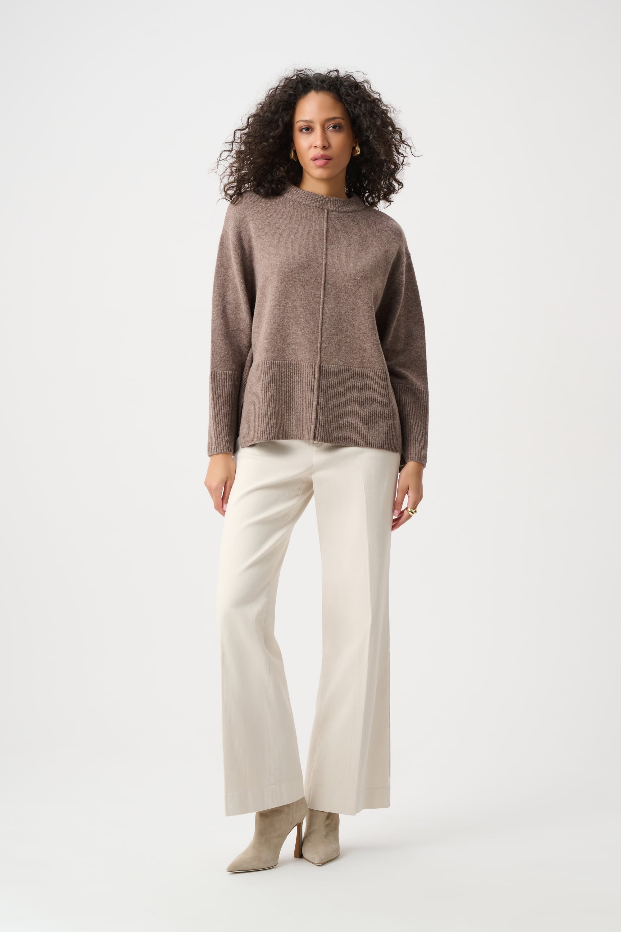 Wool Boxy Crewneck Sweater
