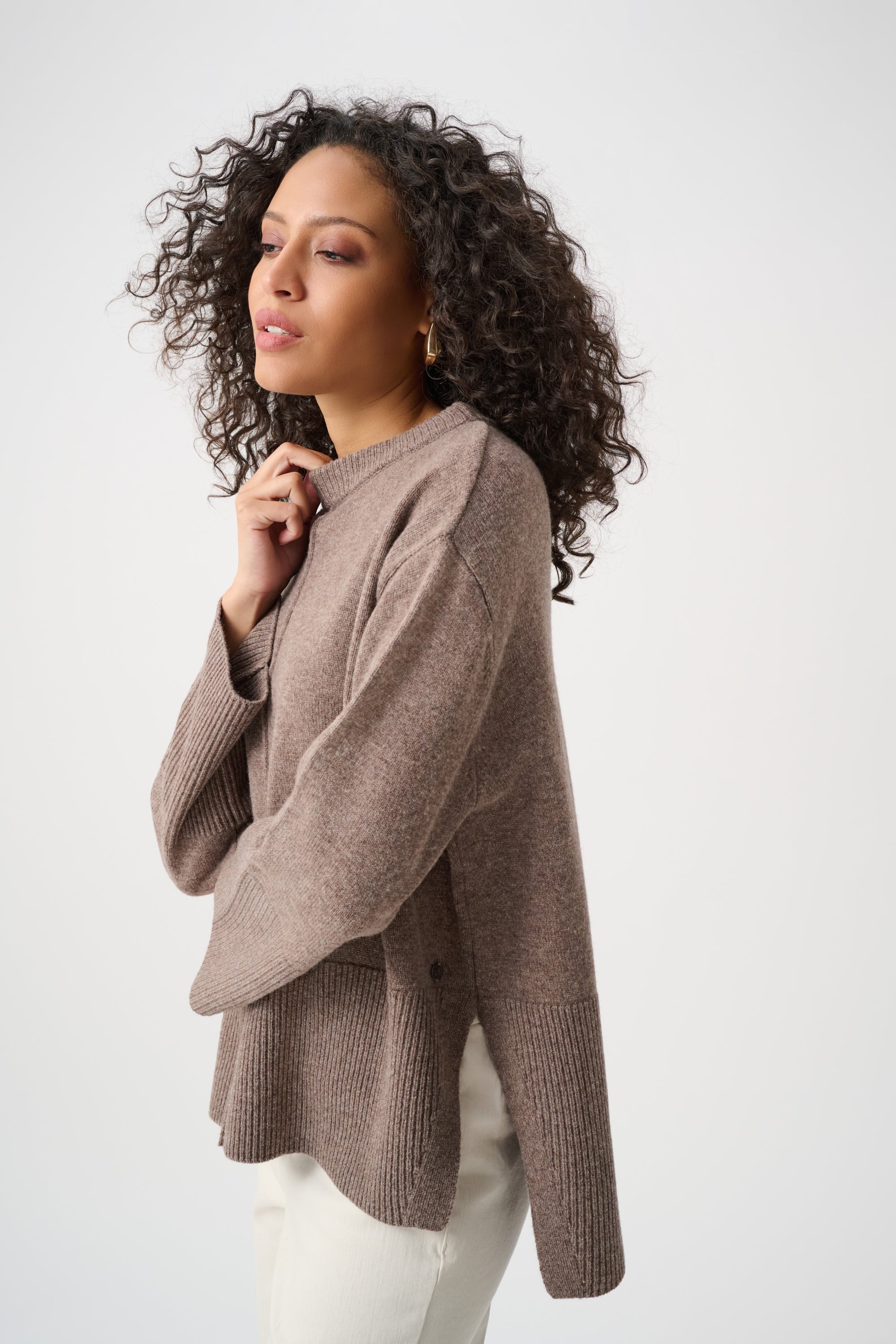 Wool Boxy Crewneck Sweater