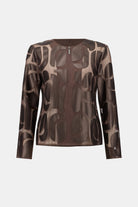 Leatherette And Mesh Embroidered Jacket