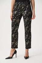 Stretch Denim Abstract Print Straight Leg Classic Jeans