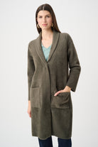 Feather Yarn Knit Coat With Detachable Faux Fur Collar