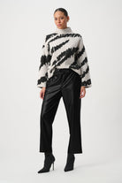 Joseph Ribkoff Leatherette Drawstring Pants-264036, colour 11