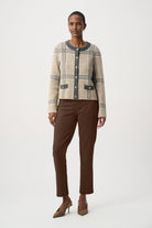 Joseph Ribkoff Faux Suede Pull-On Pants-264048, Brown