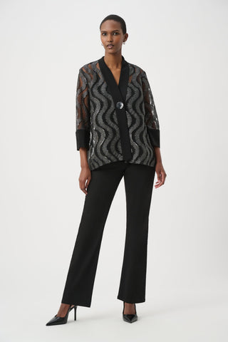 Joseph Ribkoff Sequin Embroidered Swing Jacket-264138
