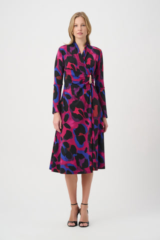 Joseph Ribkoff Animal Print Flowy Wrap Dress-264140