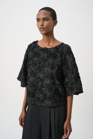 Joseph Ribkoff Textured Floral Boxy Top-264179