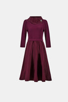 Joseph Ribkoff Shawl Collar Fit & Flare Dress-264184, Elderberry