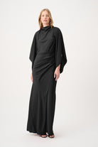 Joseph Ribkoff Satin Dolman Sleeve Cover-Up-264731, Black