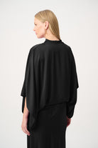Joseph Ribkoff Satin Dolman Sleeve Cover-Up-264731, Black