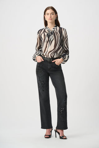 Joseph Ribkoff Classic Bootcut Embellished Jeans-264926