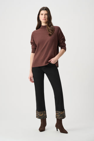 Joseph Ribkoff Repreve® Animal & Rhinestone Trim Straight Jeans-264927