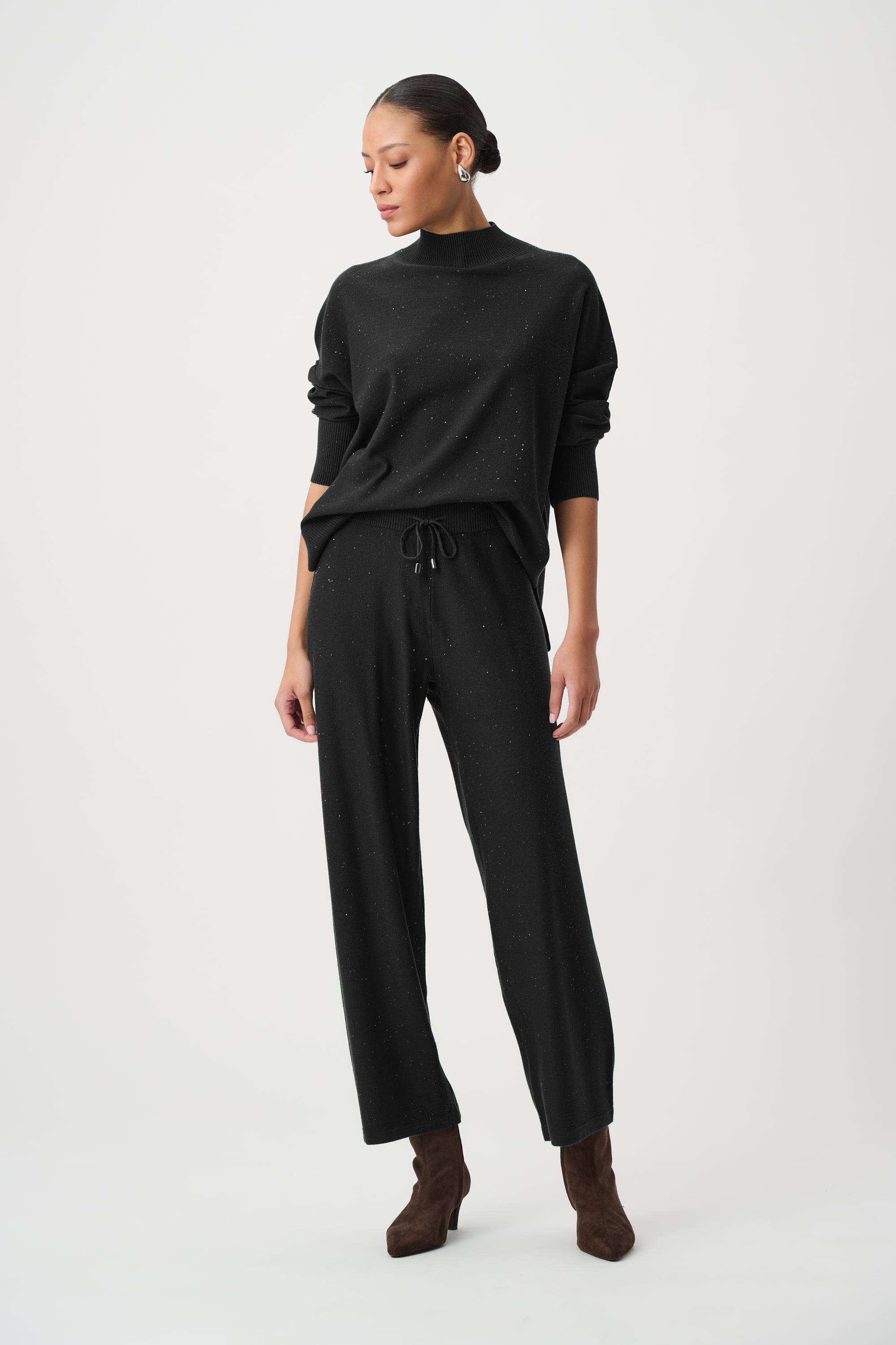 Joseph Ribkoff Sequin Knit Drawstring Culottes-264931, colour 11