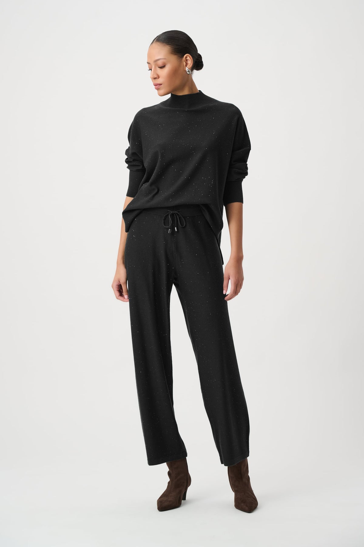 Joseph Ribkoff Sequin Knit Drawstring Culottes-264931, colour 11