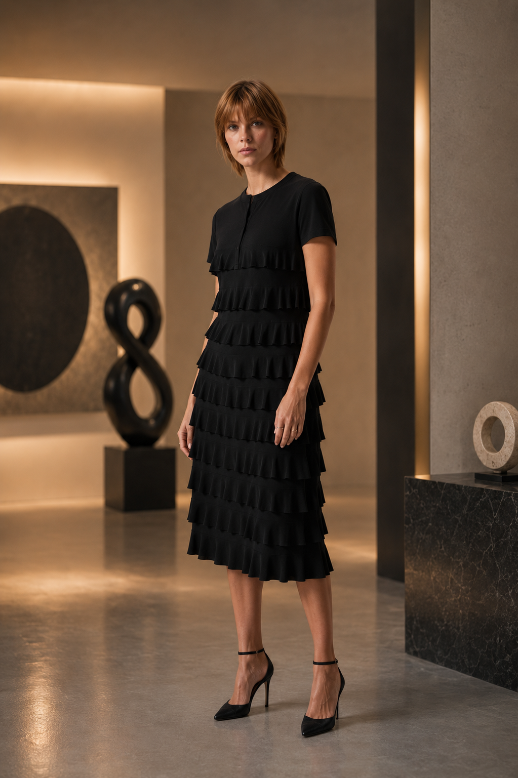 Joseph Ribkoff Ruffle Dress-211350TT