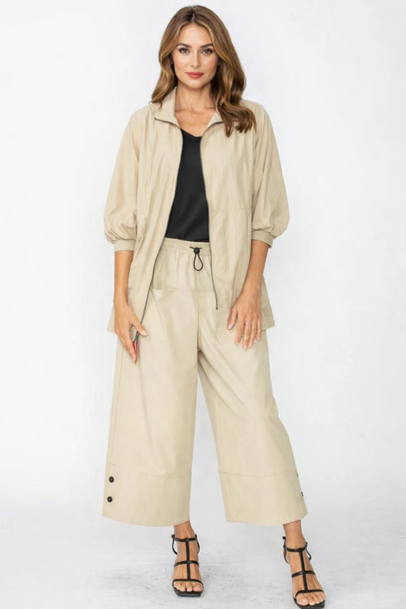 IC Collection Nylon Full Zip Jacket-C1063J