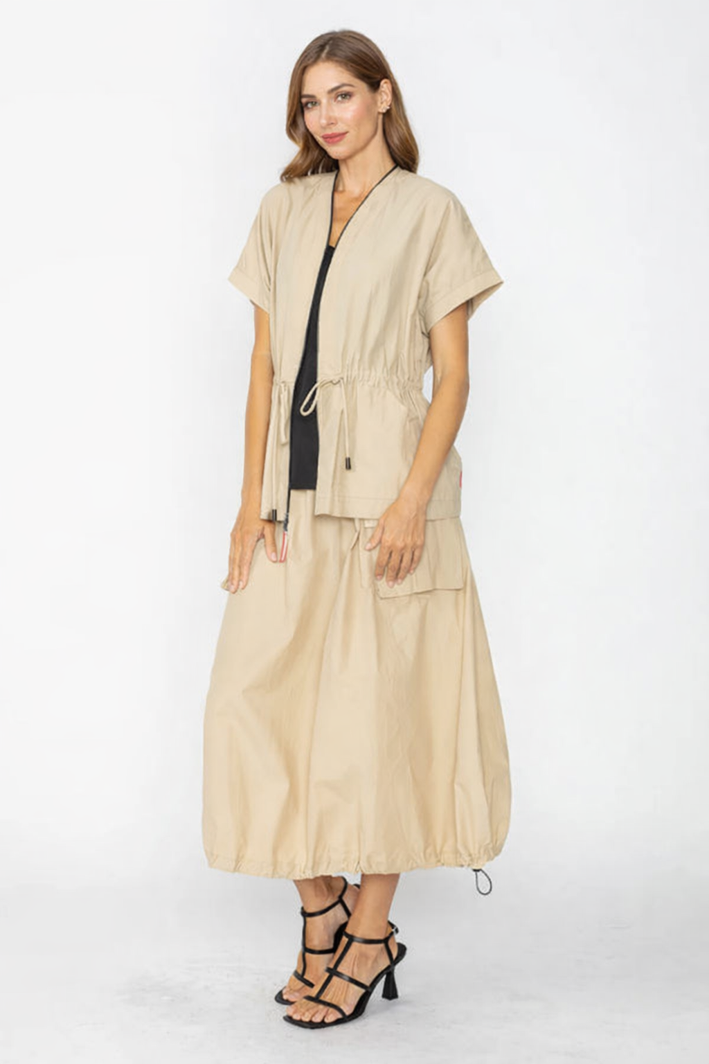 IC Collection Nylon Elastic Waist Skirt-C1100S